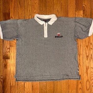 Chicago Bulls Active 1/4 Zip Vintage Polo Shirt Size XL